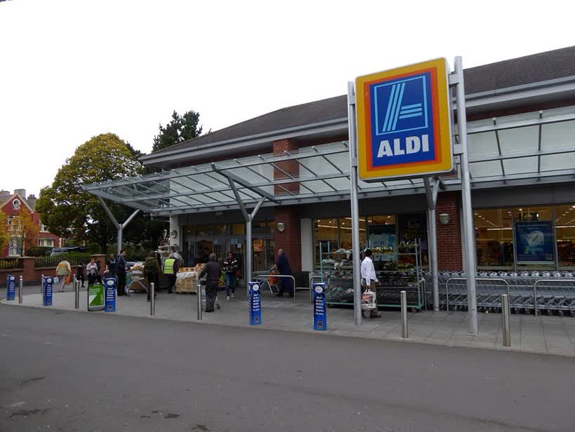 Aldi supermarket, Alphington Road, Exeter, close to the Aldi on Alphington Road, Exeter