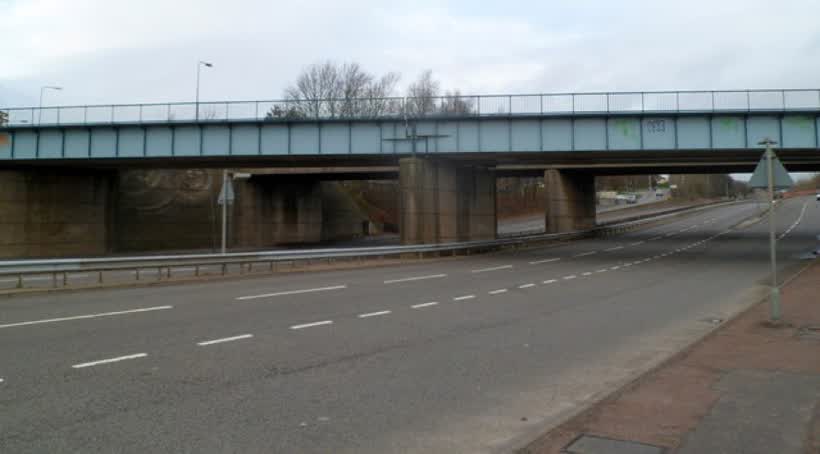 Railway bridge over Western Avenue, Cardiff, close to the Aldi on Western Avenue, Cardiff