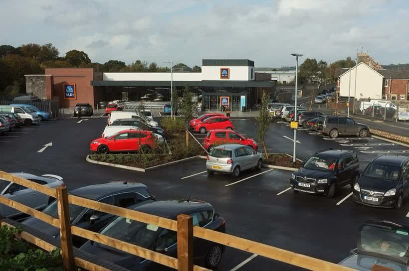 Aldi, Newton Abbot, close to the Aldi on Brunel Road, Newton Abbot