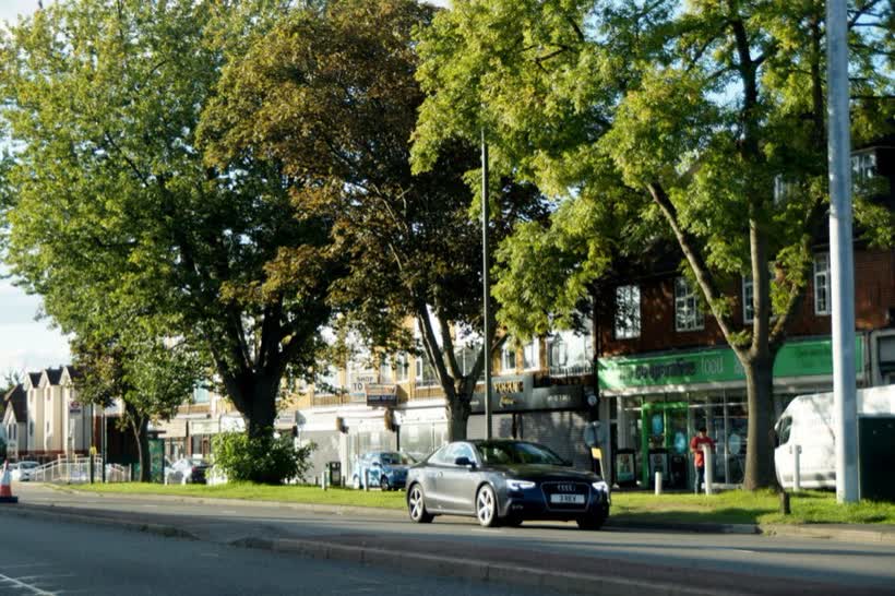 Shops on Kingston Road, Ewell, close to the Aldi on Kingston Road, Epsom