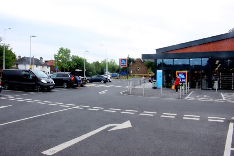 Aldi at Sevenoaks, close to the Aldi on Otford Road, Sevenoaks