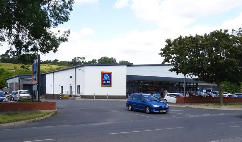 Aldi supermarket, Hythe, close to the Aldi on Dymchurch Road, Hythe