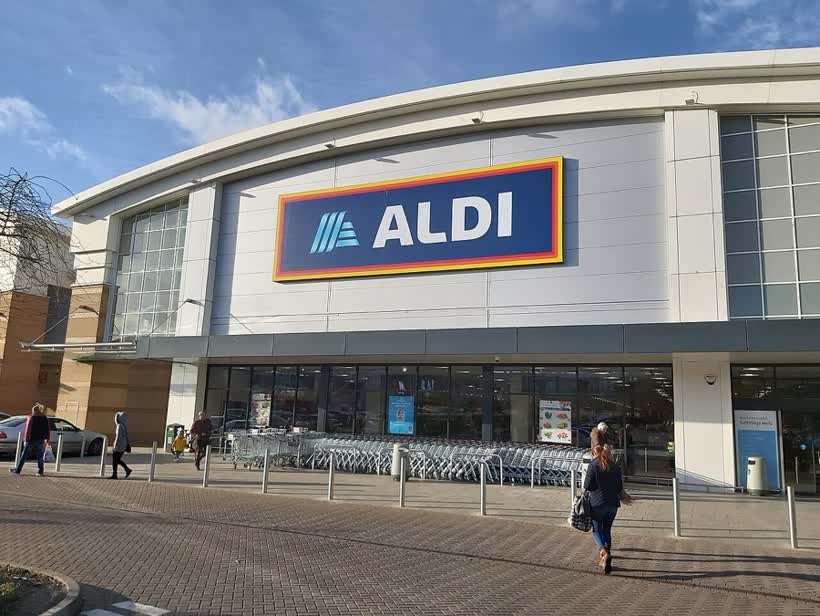 Aldi at North Farm in Tunbridge Wells, Kent, close to the Aldi on Great Lodge Retail Park, Tunbridge Wells
