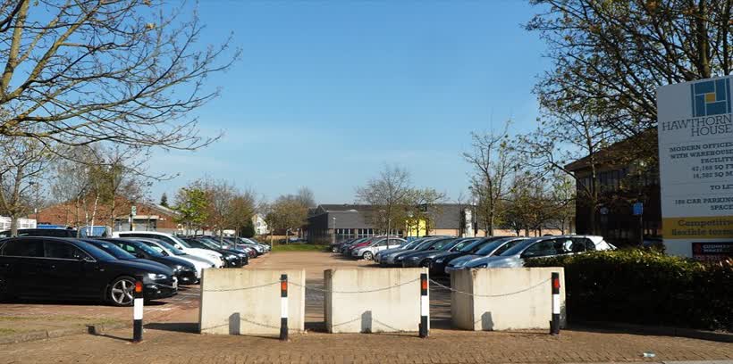 Car Park at Hawthorn House offices, close to the Aldi on Hawthorn Road, Staines-upon-Thames