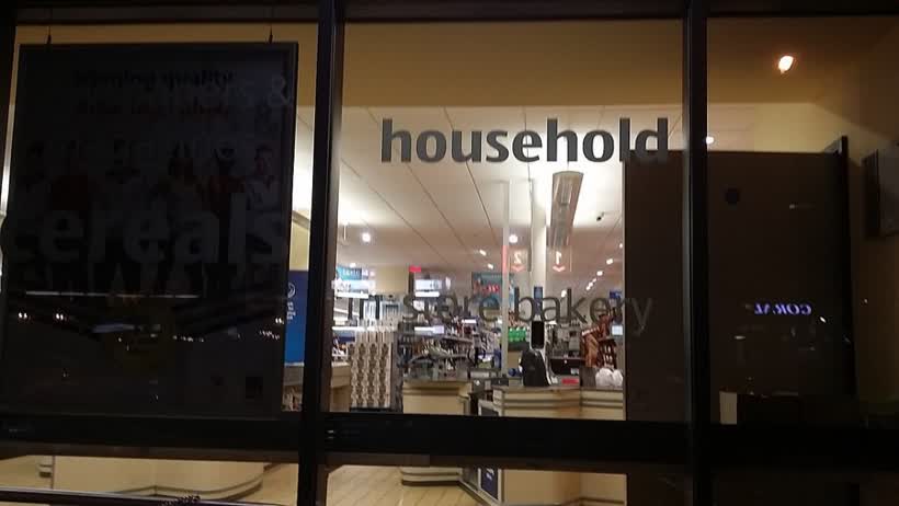 Aldi by night, close to the Aldi on Kingsbury Road, London