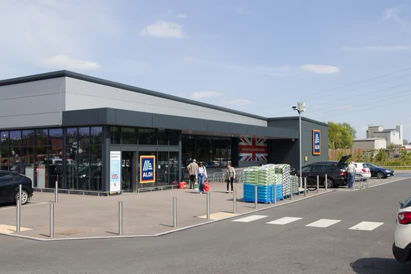 Aldi supermarket, Shepshed, close to the Aldi on Fairway Road South, Shepshed