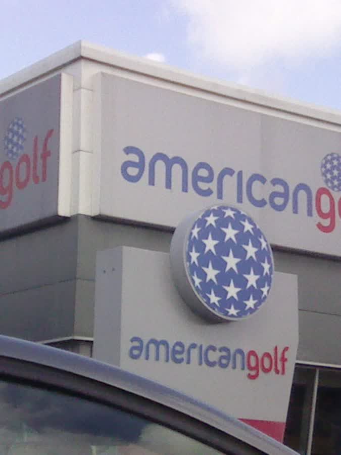UK American Golf Sign, close to the Aldi on Mansfield Road, Derby